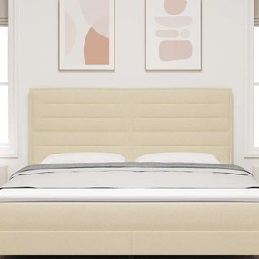 vidaXL LED κεφαλάρι με φώτα λωρίδας LED Κρεμ 180 cm Πολυεστέρας