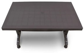 Τραπέζι πολυπροπυλενίου Callan Megapap χρώμα καφέ 140x80x73εκ. - Πολυπροπυλένιο - GP046-0003,1