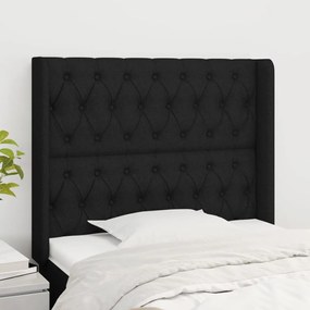 Κεφαλάρι με Πτερύγια Μαύρο 93x16x118/128 εκ. Υφασμάτινο 3119900