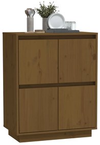 vidaXL Ντουλάπι Καφέ Μελί 60 x 34 x 75 εκ. από Μασίφ Ξύλο Πεύκου