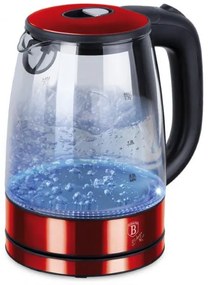 Berlinger Haus Γυάλινος Βραστήρας Νερού 1.7L 2200W Metallic Line Burgundy Edition BH-9117