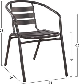 ΣΕΤ ΕΞΩΤ.ΧΩΡΟΥ 3ΤΜΧ LAURA HM21112 ΤΡΑΠΕΖΙ ΗΜΙΚΥΚΛΙΚΟ &amp; 2 ΠΟΛΥΘΡΟΝΕΣ- ΓΚΡΙ