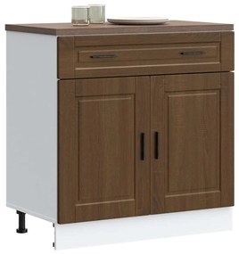 ντουλάπι βάσης κουζίνας Porto Καφέ Δρυς κατασκευασμένο ξύλο