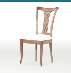 Ξύλινη καρέκλα Leclassic καφέ-άσπρο 98x46x44,5x45,5cm, FAN1234