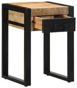 Side Table 35x35x50 cm Στερεό ακατέργαστο ξύλο Mango - Καφέ