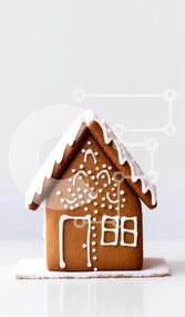 Intra Συλλεκτικό Ξύλινο Παζλ Plywood 4mm - Εορταστικό σπίτι με μελόψωμο σε ξύλινο πίνακα προβολής Σε Ξύλινο Κουτί - Διαστάσεις: 10x10 cm – 25 κομμάτια