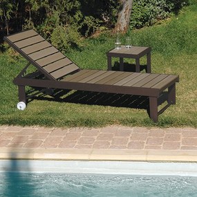 Ξαπλώστρα Ανακλινόμενη 5 Θέσεων 203484 Brown 196x63x38cm
