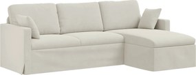 vidaXL Καναπές Κρεμ 228 x 134 x 80 εκ Βελούδο