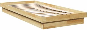vidaXL Πλαίσιο κρεβατιού χωρίς στρώμα 100x200 cm μασίφ ξύλο δρυός
