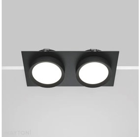 Χωνευτό Σποτ Φωτιστικό Οροφής 2xGX53 Μαύρο Downlight Hoop DL086-02-GX53-SQ-B Maytoni DL086-02-GX53-SQ-B