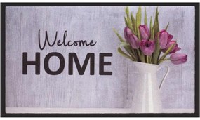 Πατάκι Εισόδου Image Welcome Home Tulips 156 45x75cm Beige-Pink Sdim 45X75