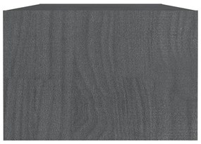 vidaXL Τραπεζάκι Σαλονιού Γκρι 110 x 50 x 34 εκ. από Μασίφ Ξύλο Πεύκου