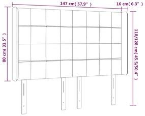 ΚΕΦΑΛΑΡΙ ΚΡΕΒΑΤΙΟΥ LED ΣΚΟΥΡΟ ΜΠΛΕ 147X16X118/128 ΕΚ. ΒΕΛΟΥΔΙΝΟ 3124100