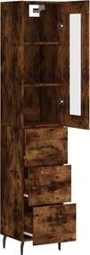 vidaXL Ντουλάπι Καπνιστή δρυς 34,5x34x180 εκ. από Επεξεργασμένο Ξύλο