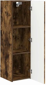 vidaXL Ντουλάπι Τηλεόρασης Τοίχου Επιτοίχιο 2 pcs Καπνιστό Δρύς