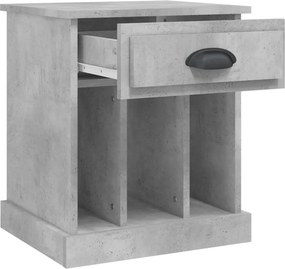 vidaXL Κομοδίνα Γκρι Σκυροδέματος 43x36x50 εκ.