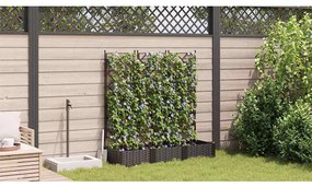 vidaXL Κηποτινάκι με Τρέλα 3 pcs Καφέ 120 x 40 x 125.5 εκ. PP