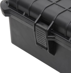 vidaXL Θήκη Πτήσης Φορητή Μαύρη 52 x 40 x 19 εκ. από Πολυπροπυλένιο