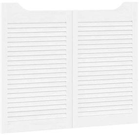 vidaXL Swing Doors Louvred Design 2 ζευγών Λευκό 80x100 cm