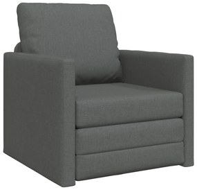 vidaXL Καρέκλα κρεβάτι 2 σε 1 Σκούρο γκρι 74x77x81 εκ. Ύφασμα