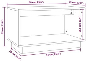 ΈΠΙΠΛΟ ΤΗΛΕΟΡΑΣΗΣ ΓΚΡΙ 60 X 35 X 35ΕΚ. ΑΠΟ ΜΑΣΙΦ ΞΥΛΟ ΠΕΥΚΟΥ 813826