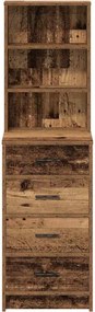 vidaXL Highboard Παλαιό ξύλο 40 x 41 x 135 εκ. Επεξεργασμένο ξύλο