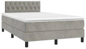 ΚΡΕΒΑΤΙ BOXSPRING ΜΕ ΣΤΡΩΜΑ ΑΝΟΙΧΤΟ ΓΚΡΙ 120X200 ΕΚ. ΒΕΛΟΥΔΙΝΟ 3141473