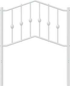 vidaXL Ανταλλακτικό κεφαλάρι Λευκό 75 εκ. Μεταλλικό