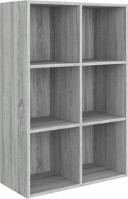 vidaXL Βιβλιοθήκη/Βοηθητικό Ντουλάπι Γκρι sonoma 66x30x98εκ. Επεξ Ξύλο