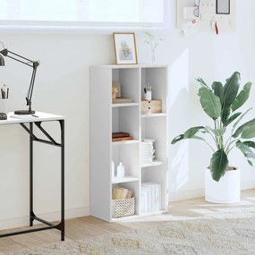 vidaXL Βιβλιοθήκη Λευκή 50x25x105 εκ. από Επεξεργασμένο Ξύλο