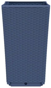 vidaXL Ζαρντινιέρες Κήπου 4 τεμ. Μπλε Γκρι 32,5x32,5x57 εκ. Πολυπροπυλένιο
