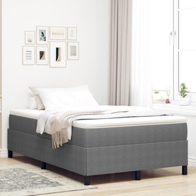 vidaXL Κρεβάτι Μάτ Ιδανικό Γκρι 120x200 εκ. Ύφασμα Κορδούρα