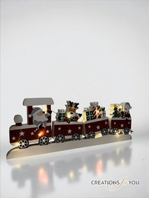 Τρένο ξύλινο φλάτ με 10led