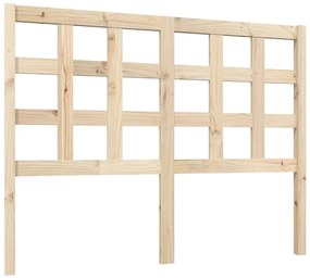 vidaXL Κεφαλάρι Κρεβατιού 125,5 x 4 x 100 εκ. από Μασίφ Ξύλο Πεύκου