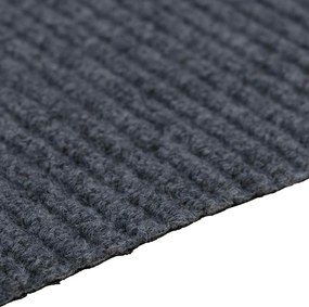vidaXL Δερμάτινο Χαλί Γκρι 80 x 300 cm ύφασμα