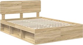 vidaXL Σκελετός Κρεβατιού Sonoma Δρυς 140 x 190 cm