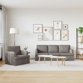 vidaXL Καναπές 180cm 2 pcs Taupe Μέταλλο