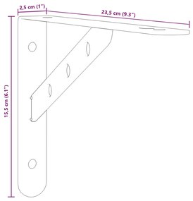 ΣΤΗΡΙΓΜΑΤΑ ΡΑΦΙΩΝ 4 ΤΕΜ. ΑΣΗΜΙ 23,5X2,5X15,5 ΑΝΟΞΕΙΔΩΤΟ ΑΤΣΑΛΙ 30298