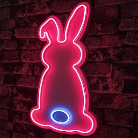 Διακοσμητικό Φωτιστικό Τοίχου Rabbit 395NGR2399 29x3x55cm Led 400lm 36W 6000K Pink-Blue Wallity