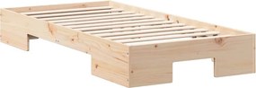 vidaXL Σκελετός Κρεβατιού Καφέ 90 x 190 cm