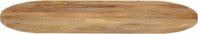vidaXL Επιφάνεια Τραπεζιού Οβάλ 120x60x2,5 εκ. Μασίφ Ξύλο Μάνγκο
