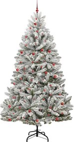 vidaXL Τεχνητό Χριστουγεννιάτικο Δέντρο Πράσινο και Λευκό 300 cm