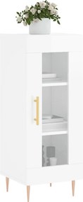 vidaXL Ντουλάπι Γυαλιστερό Λευκό 34,5x34x90 εκ. Επεξεργασμένο Ξύλο