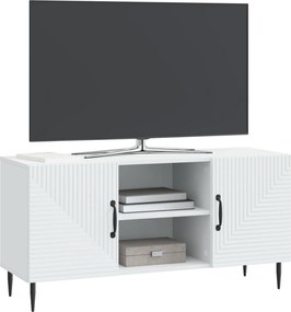 vidaXL Ντουλάπι TV Λευκό 102 x 34,5 x 50 εκ. Επεξεργασμένο Ξύλο