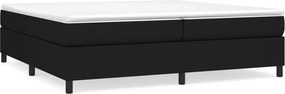 vidaXL Κρεβάτι Boxspring με Στρώμα Μαύρο 200x200 εκ. Υφασμάτινο