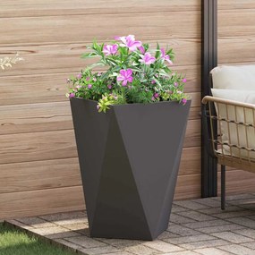 vidaXL Γλάστρα 2 τμχ. Μαύρο 50 x 50 x 75 cm Ατσάλι