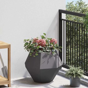 vidaXL Γλάστρα 2 pcs Μαύρο 50 x 50 x 40 cm Ατσάλι