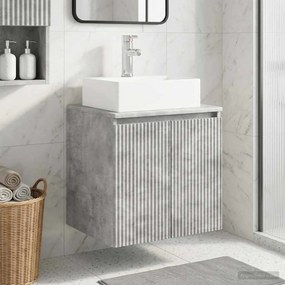 vidaXL Επιτοίχιο έπιπλο νιπτήρα μπάνιου Γκρι Σκυροδέματος