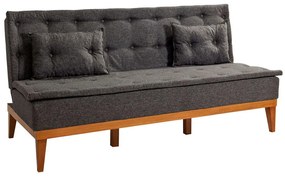 Καναπές - Κρεβάτι Τριθέσιος Fuoco 867UNQ1333 184x80x80cm Anthracite