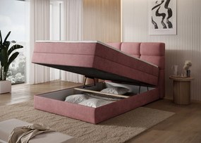 Επενδυμένο κρεβάτι Padion-Ροζ-140 x 200